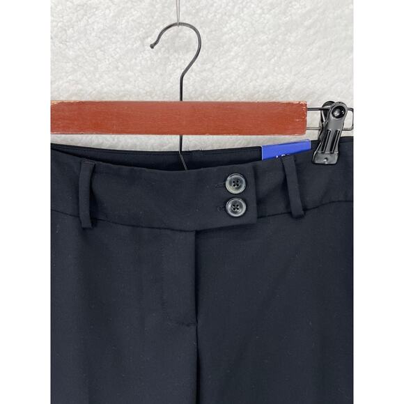 Apt. 9 Womens' Trouser Mid Rise Straight Relaxed Leg Opening Black 10P New - Picture 3 of 9